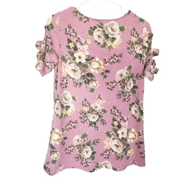 1.4.3. STORY Womens Top Small Floral‎ Lavender Green Yellow Flowers Femanine - Picture 2 of 9